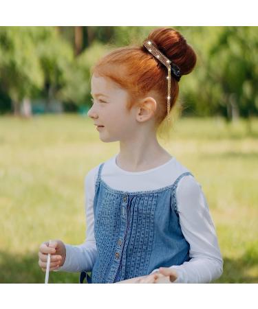 BINQER 4 PCS Tassel Ponytail Hair Clips for Women Rhinestone Ponytail Holder Glitter Bun Clip Rhinestone Hair Holder for Birds Nest Rhinestone Barrettes Hair Bun Accessories For Bride Wedding Party - Buy Online on GoSupps.com