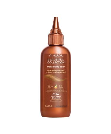 Clairol Professional Beautiful Collection Semi-Permanent Hair Color with Zero Damage for All Hair Textures 33W Honey Blonde