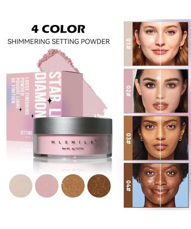 Glitter Setting Powder - Waterproof Loose Face Powder for Dark Complexion | Long-lasting Poreless Matte Finish & Oil Control - Buy Online on GoSupps.com