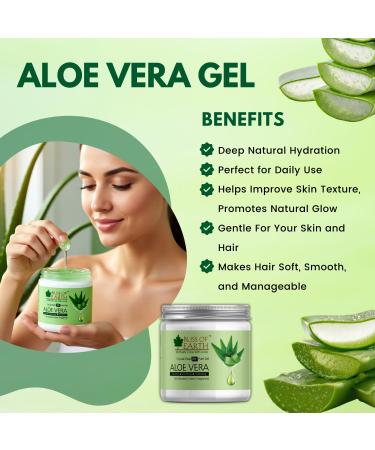 BLISS OF EARTH Aloe Vera Gel Pure Crystal Clear Best For Face Body Hair Effective Cooling Soothing Hydrating Colour And Fragrance Free Alcohol And Paraben Free 200gm - Buy Online on GoSupps.com