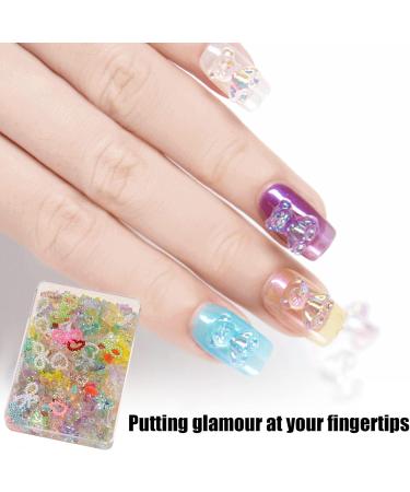 Nail Art Decoration - 400 Pieces 3D Charms & Nail Jewelry for Girls & Women | Heart Bear Butterfly & Bow Designs - DIY Nail Decor (Mix-C) - Buy Online on GoSupps.com
