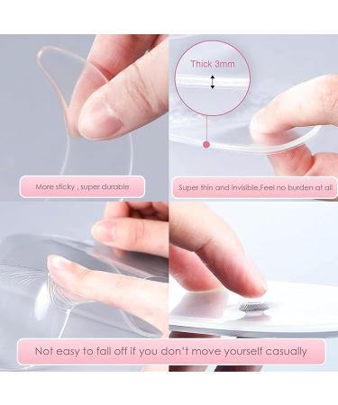 AREMOD Silicone Chest Wrinkle Pad Anti Wrinkle Neck Patches Reusable Sleeping Silicone Chest Wrinkle Pad Anti-Aging Patch For Neck Wrinkle Set of 2 Clear - Buy Online on GoSupps.com