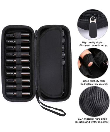 Hipiwe EVA Essential Oils Carrying Case Organizer for 20 Bottles - Portable Hard Shell Travel Bag Holder - Black - Buy Online on GoSupps.com