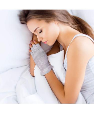 MIG4U 3 Pairs Fingerless Moisturizing Gloves for Eczema Treatment - Pale Purple L/XL - Touchscreen & UV Protection - Buy Online on GoSupps.com