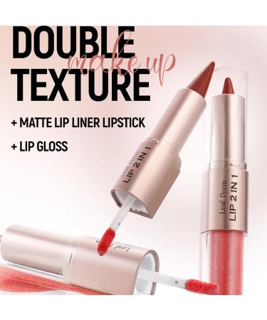  Beliky Girl 2-in-1 Double-Ended Lip Pencil and Liquid Lipstick Moisturizing Plumping Glossy Mirror-Effect Long-Lasting and Highly Pigmented Sculpt Velvet - Versatile Makeup for Women (#02) - Buy Online on GoSupps.com