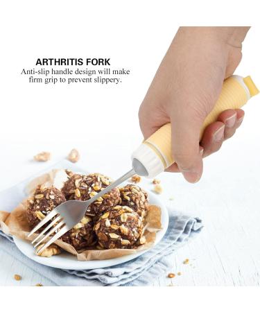 Ergonomic Utensils for Arthritis & Handicapped | Rotating Fork & Spoon for Elderly | Easy Grip Tableware - Buy Online on GoSupps.com