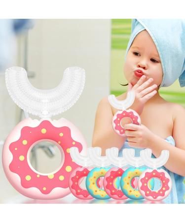 Manual Toothbrush with U-Shaped Bristles for Kids Bulk Car Shaped Donut Shaped Handle Soft Silicone Toothbrush Head 360 Thorough Cleaning (D L (7 12 Years) 1 PC) - Buy Online on GoSupps.com
