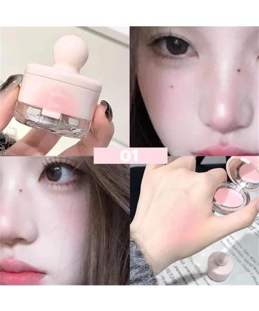 Creamy Blush Putty with Powder Puff 3 In 1 Blush Mud Soft Creamy Blush Putty Matte Powder Blush for Cheeks Multi-purpose Blush Putty with Powder Puff (3# One size) 3# 1 g (Pack of 2) - Buy Online on GoSupps.com