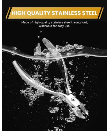 Professional Toenail Clippers for Thick Nails | Ingrown Nail Clippers for Men Women & Seniors | Premium Stainless Steel Super Sharp Curved Blades - Buy Online on GoSupps.com