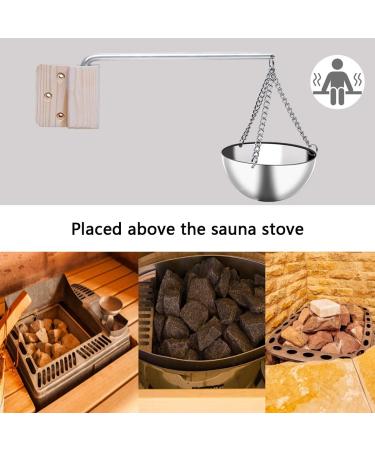Aroma Bowl Sauna - 850ml Stainless Steel Aroma Bowl for Spa & Sauna Accessories | Vaporizer Shell & Hanging Oil Dish - Buy Online on GoSupps.com