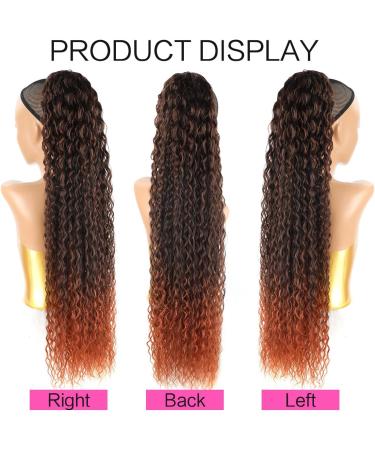 30 inch Long Curly Drawstring Ponytail Extension - Synthetic Hairpiece for Women (MT350#) - Buy Online on GoSupps.com