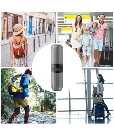 Transparent Toothbrush Holder Travel Case - Dustproof & Leak-Proof Organizer for Hygiene | Black Toothbrush Storage Solution - Buy Online on GoSupps.com