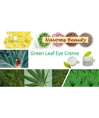 Organic Green Leaf Eye Creme with Hemp Seed Protein Eye Cream with Green Tea Sea Algae and Hemp Protein Nourishing Cream for Delicate Skin All Ages and Skin Types Anti Aging - VEGAN (1 oz) - Buy Online on GoSupps.com