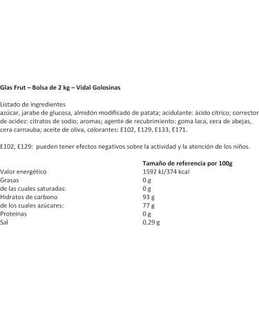  Vidal Vidal - Glass Fruit Treats 2000g - Buy Online on GoSupps.com