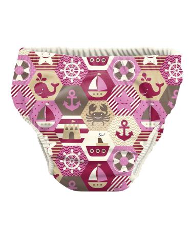 PSS!- Baby swimming pants - Model Sailor Girl - For babies from 3 to 8 kg - S - Unisex - Multi -colored design - absorbent and reusable - waterproof and convenient - 1 piece of Sailor Girl S