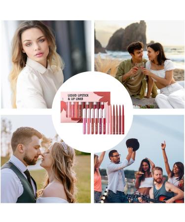  lyanny lyanny Lip Makeup Kit with Lip Pencil Lip Liner and Lipstick - Waterproof - Matte Lipstick - 6 Lip Pencils + 6 Lipsticks - Buy Online on GoSupps.com
