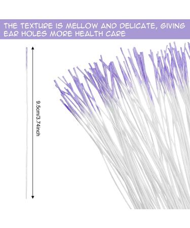 180-Piece Earrings Hole Cleaner Kit - Rose Fragrance, Odor Removal, Ear Care, Piercing Floss, Disposable Aftercare, Purple - Buy Online on GoSupps.com