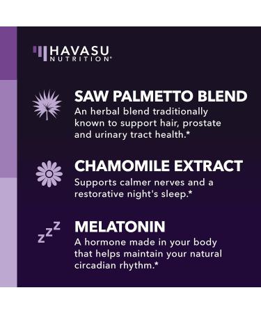 HAVASU NUTRITION Saw Palmetto PM for Men with Melatonin 3mg (60 Servings) & Pumpkin Seed Oil with Saw Palmetto for Men (60 Servings) - Buy Online on GoSupps.com