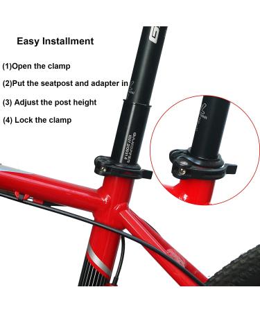 GANOPPER 100mm Long Seatpost Shim 22.2-36 Alloy Bicycle Seat Post Tube Adapter 27.2 I.D./30.9 O.D - Buy Online on GoSupps.com