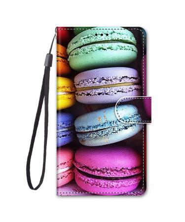 Miagon Full Body Wallet Case for Samsung Galaxy A8 2018 Colorful Pattern Design PU Leather Flip Cover with Magnetic Closure Stand Card Slot Cake Samsung Galaxy A8 2018 Cake