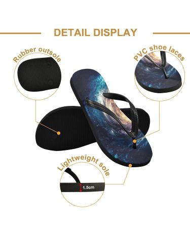 Buy Mnsruu Galaxy Nebula Starry Flip Flops - XL Sandals for Men & Women | Ideal for Home Hotel Spa & Travel - Buy Online on GoSupps.com