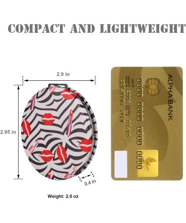 Compact Vanity Makeup Mirror for Women Girls Red Elegant Travel Cosmetic Mirrors for Pocket Purse Wallet Handbag Portable Magnifying Handheld Small Mirror - Buy Online on GoSupps.com