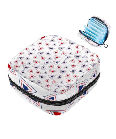 Portable women's binding-storage bags menstrual cup pocket female menstrual pads bags for teenage girls tampons for the first period triangular geometric pattern