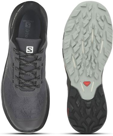 Salomon Men's OUTPULSE Gore-Tex Hiking Shoes 11.5 - Magnet/Black/Wrought Iron | Waterproof Outdoor Shoe - Buy Online on GoSupps.com