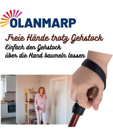 Olanmarp Luxury Faux Leather Stick Loop - Easy to Attach and Never Lose a Stick Again Brown - Buy Online on GoSupps.com