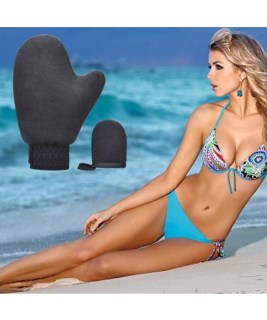CAIMING Self-Tanning Gloves - Double-Sided Velvet & Finger Glove | Stain-Free Strip-Free Natural Tan | Waterproof Black for All Skin Types - Buy Online on GoSupps.com