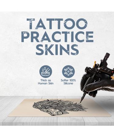 Tattoo Skins Set of 5 - Thicker & Softer Fake Skin for Tattooing - Practice Microblading - Similar to Pound of Flesh - 8x6x0.06 - Buy Online on GoSupps.com