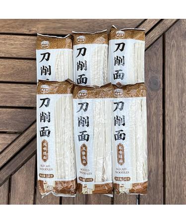 Hometown Full Moon Sliced Noodles Pack of 6 Wheat Flour Noodles Perfect for Soups and Hot Pots