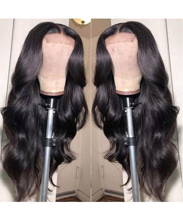 Body Wave Lace Closure Wig 16 Inch Natural Black - Brazilian Virgin Human Hair, Pre Plucked, 150% Density, Glueless, Bleached Knots - for Black Women - Buy Online on GoSupps.com