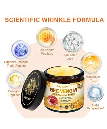 Bee Venom Skin Restoration Cream Professional Bee Venom Skin Treatment Cream bee venom Repair cream Natural Ingredients Suitable for All Skin Types (2 Bottle) - Buy Online on GoSupps.com