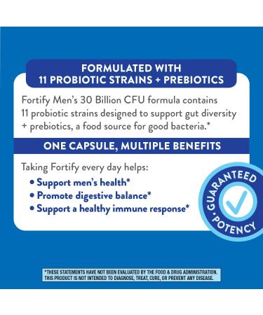 Nature's Way Fortify Men's Probiotic + Prebiotics - 30 Billion CFU - 30 Veg Capsules - Buy Online on GoSupps.com