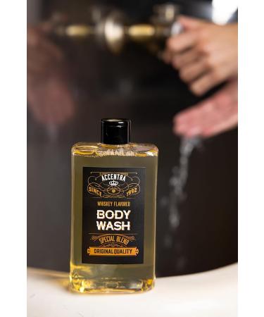 Accentra Shower gel SPECIAL BLEND in bottle incl gift box in whiskey look 400ml fragrance Whiskey refillable blackorange - Buy Online on GoSupps.com