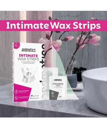 Andmetics Intimate Cold Wax Strips - Vegan & Cruelty-Free | 28 Strips for All Skin Types | 4 Weeks of Smooth Skin - Buy Online on GoSupps.com