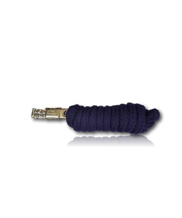 Leading knit with panic hooks for horse - binding trick in different stylish designs lead leash tie rope pony donkey goat - dark blue - Buy Online on GoSupps.com