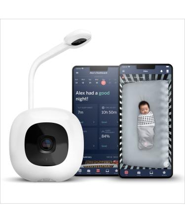 Nanit Pro Smart Baby Monitor & Floor Stand  Wi-Fi HD Video Camera, Sleep Coach and Breathing Motion Tracker, 2-Way Audio, Sound and Motion Alerts, Nightlight and Night Vision, Includes Breathing Band Pro Camera & Floor Stand