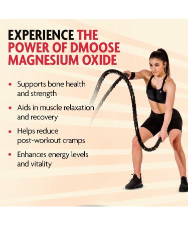 DMoose Magnesium Supplement for Men and Women - Magnesium Citrate Mineral Capsules for a Healthier You - Support Better Sleep with The Best Vegan Friendly 500mg Magnesium Oxide Capsules - Buy Online on GoSupps.com