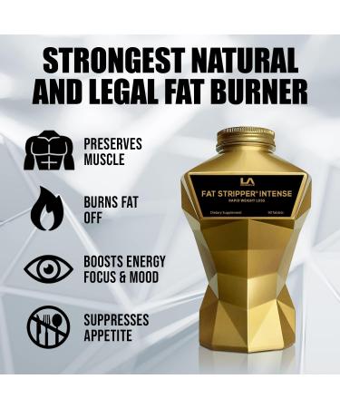 LA MUSCLE Fat Stripper Intense - Premium Thermogenic Fat Burner for Fast Weight Loss - 1 Month Supply - Appetite Suppressant & Energy Booster - Keto Vegan Diet - 90 Pills - Buy Online on GoSupps.com