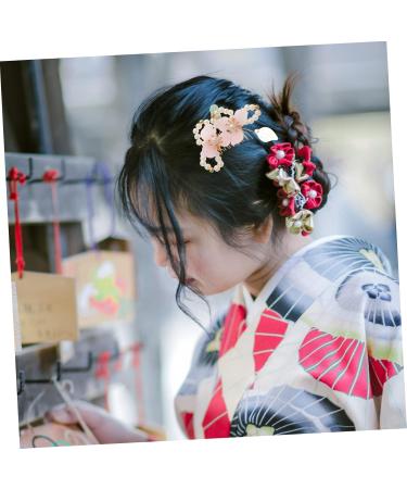 Beaupretty the comb flower pearl hairpins wedding headwear chinese hairpin kimono hair barrettes flower tassel clip cheongsam hair accessories hanfu hair clip the flowers set Accessories - Buy Online on GoSupps.com