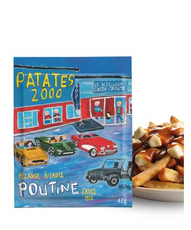 Patates 2000 Poutine Sauce Mix - Perfect for Cheese Fries Authentic Qu bec Poutine Award-Winning Family Recipe 42g 1-Pack