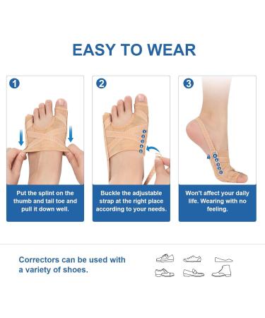 Plantarelief Hallux Valgus Corrector - Toe Correction Socks & Bandage for Great Toe Pain Relief - 1 Pair - Buy Online on GoSupps.com
