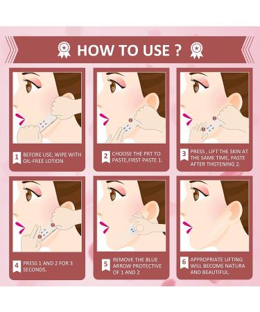 Instant Face Lift Tape Invisible Waterproof Solution for Facial Wrinkles & Saggy Skin | 8 Pieces for Flawless Makeup - Buy Online on GoSupps.com