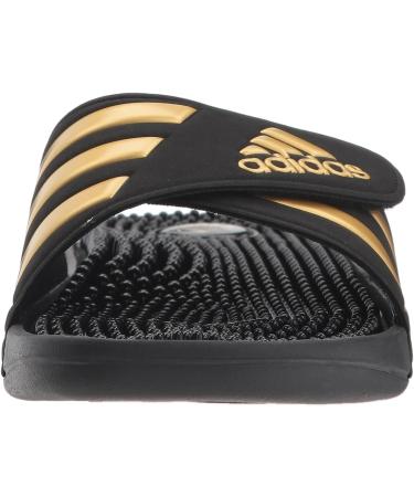 adidas Men's Adissage Slides Sandal - Size 10 - Black/Gold - Buy Online on GoSupps.com