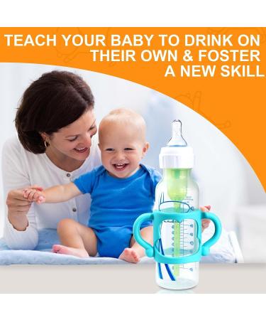 4Pcs Dr Brown Narrow Baby Bottle Handles - BPA-Free Silicone Bottle Holder for Easy Grip - Buy Online on GoSupps.com