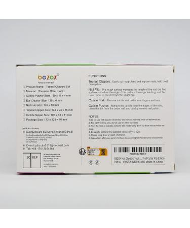 BEZOX Professional Toenail Clippers for Thick and Ingrown Nails - Chiropodist Style, Heavy Duty, Easy Grip Trimmer - 5pcs - Buy Online on GoSupps.com
