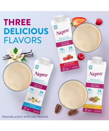 Nepro Nutrition Shake for People on Dialysis 19g Protein 420 Calories Vanilla 8 fl oz Pack of 24 Vanilla 192 Fl Oz (Pack of 1) - Buy Online on GoSupps.com