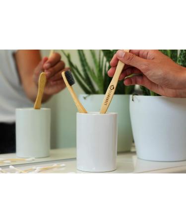 Bamboo Toothbrush Pack of 4 | Soft Bristles | Vegan & Biodegradable | Eco-Friendly & Sustainable | 100% BPA-Free | ECOMONKEY  - Buy Online on GoSupps.com